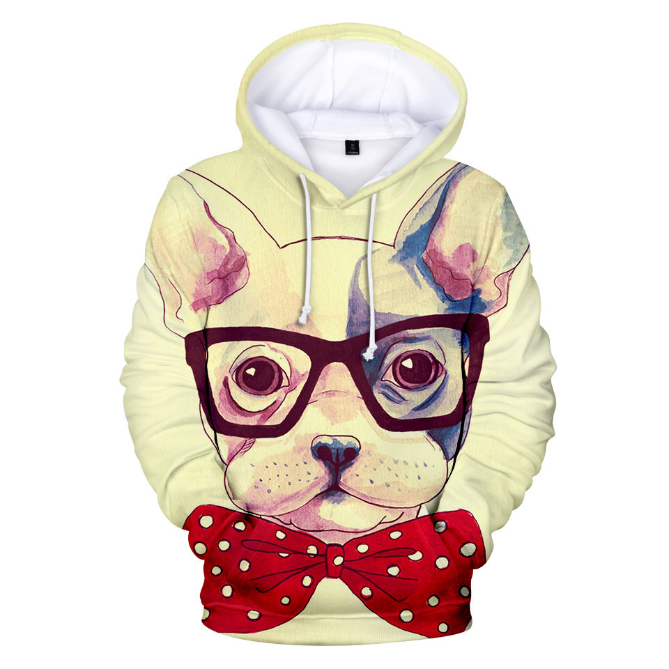 Title 8, Printed 3D Hooded Long Sleeve Sweatshirt