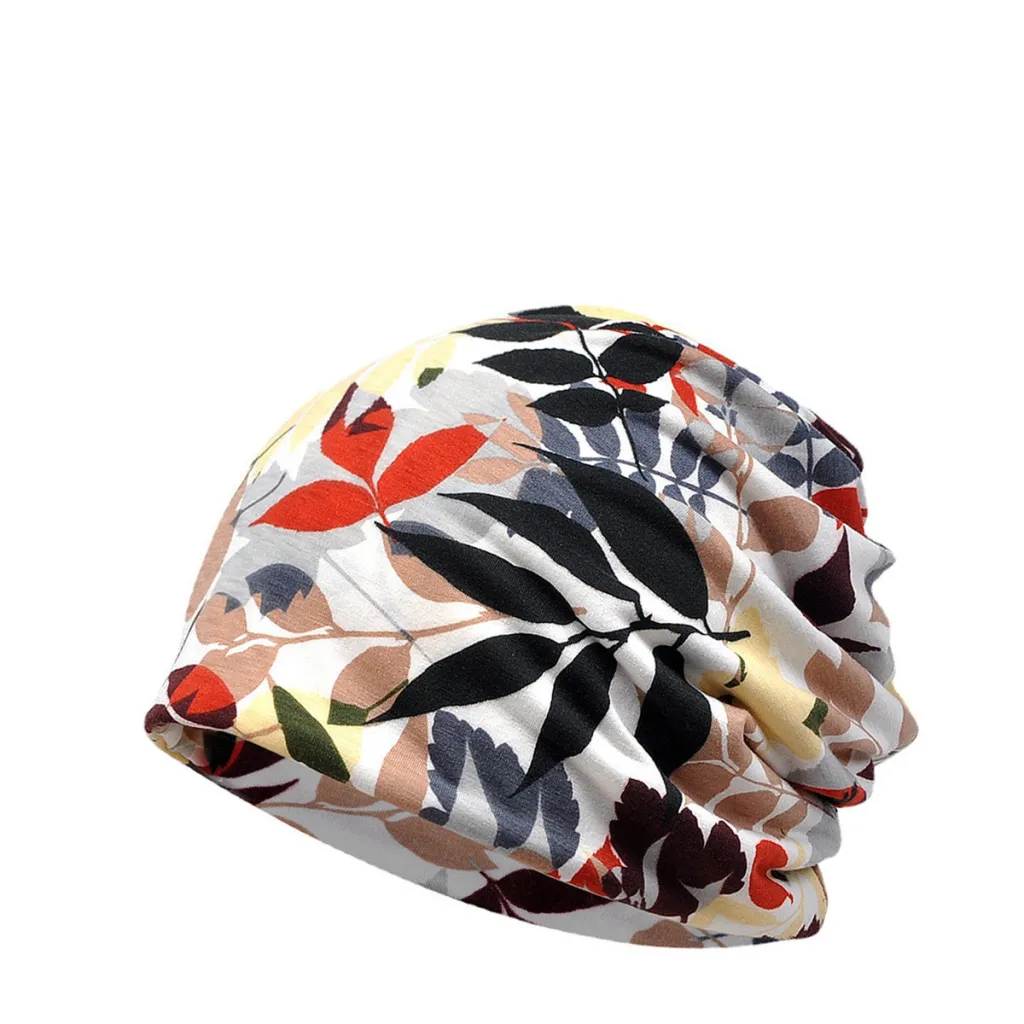 Fashionable Double Layered Scarf Hat - Khaki