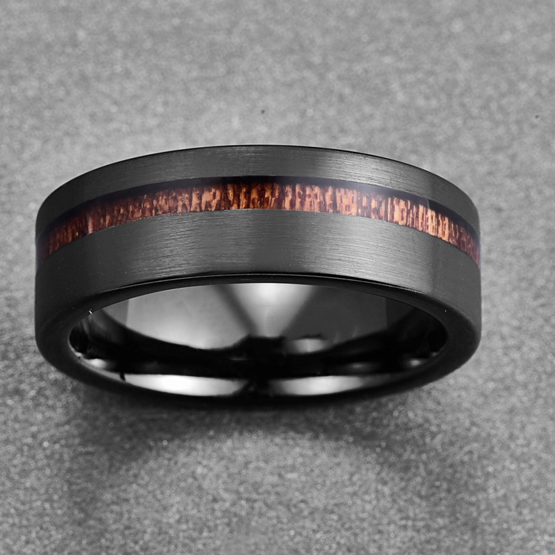 Title 6, Mens and Womens Fashion Tungsten Ring with Fr...