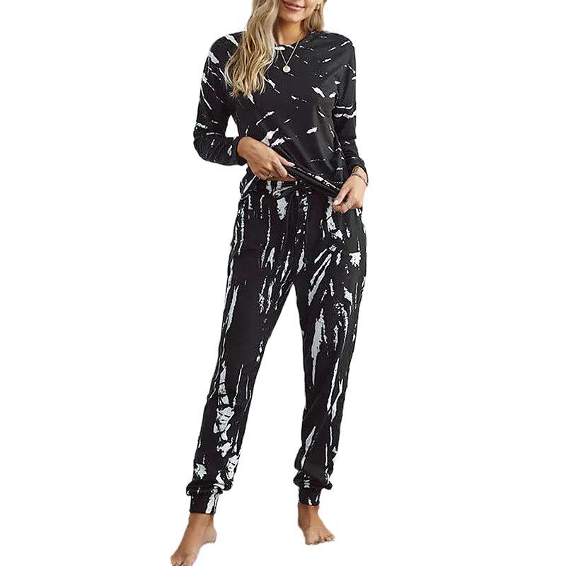 Printed Long-Sleeved Casual Home Wear Pajamas