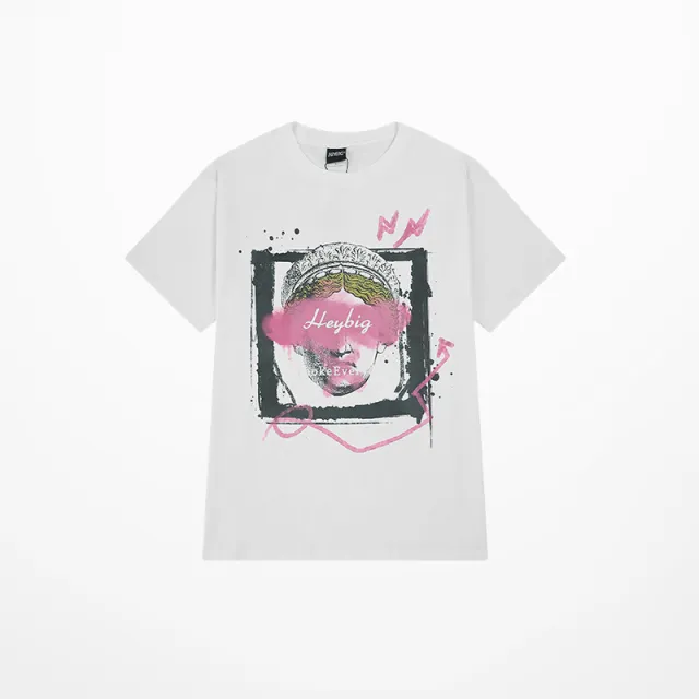 New Hip hop Street Fried Short Sleeves White - Shop at LoveMi
