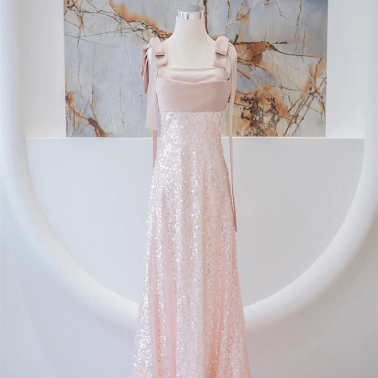 Fashion Slim Sequin Fishtail Cocktail Dress Pink - Shop at LoveMi