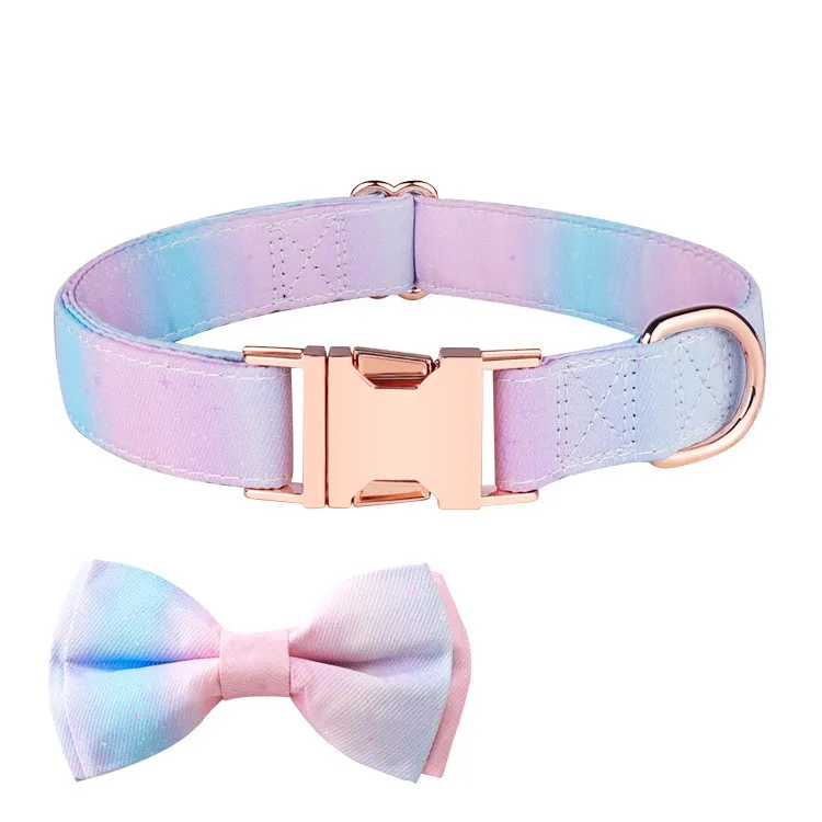 Pet Fashion Simple Bow Collar Set - Dream Gradient