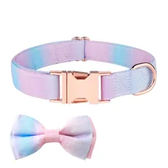 Pet Fashion Simple Bow Collar Set - Dream Gradient - View 1