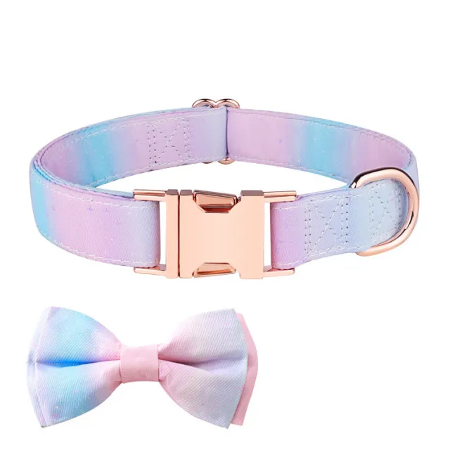 Pet Fashion Simple Bow Collar Set Dream Gradient - Shop at LoveMi