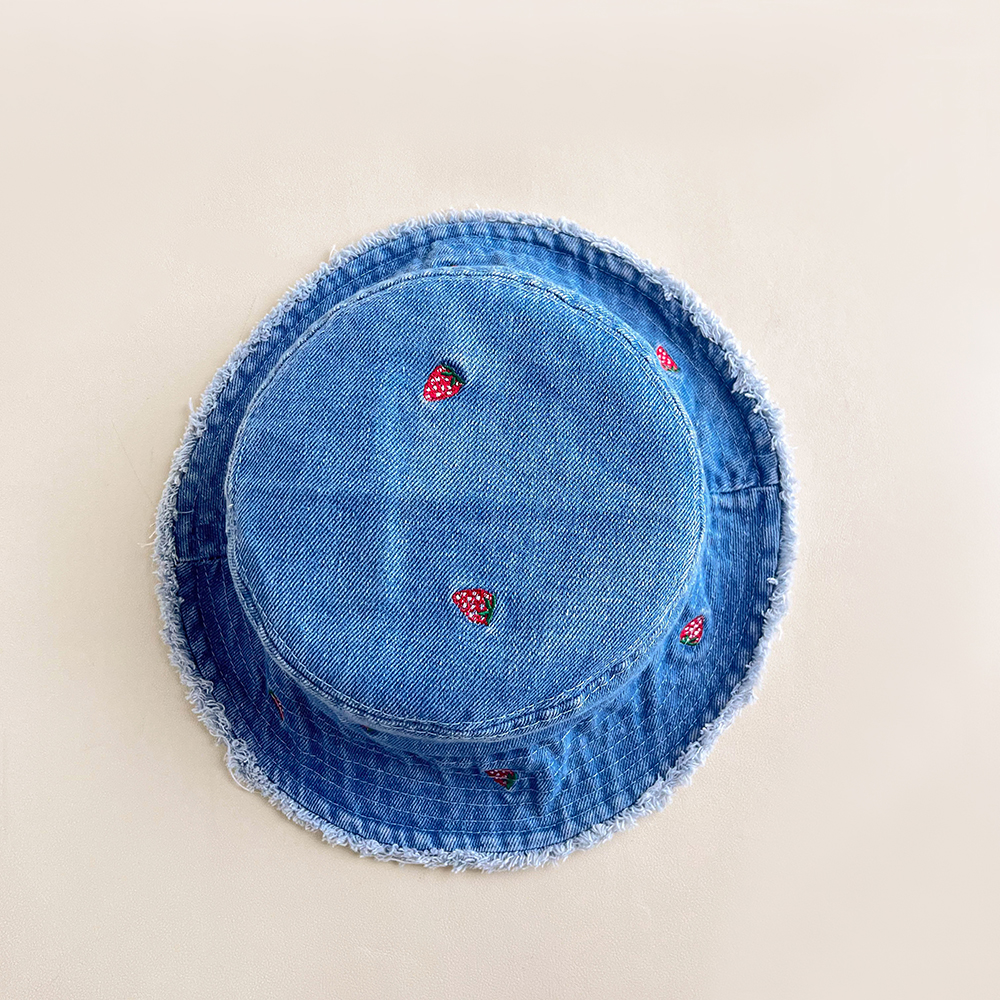 Ruffled Denim Fisherman Hat