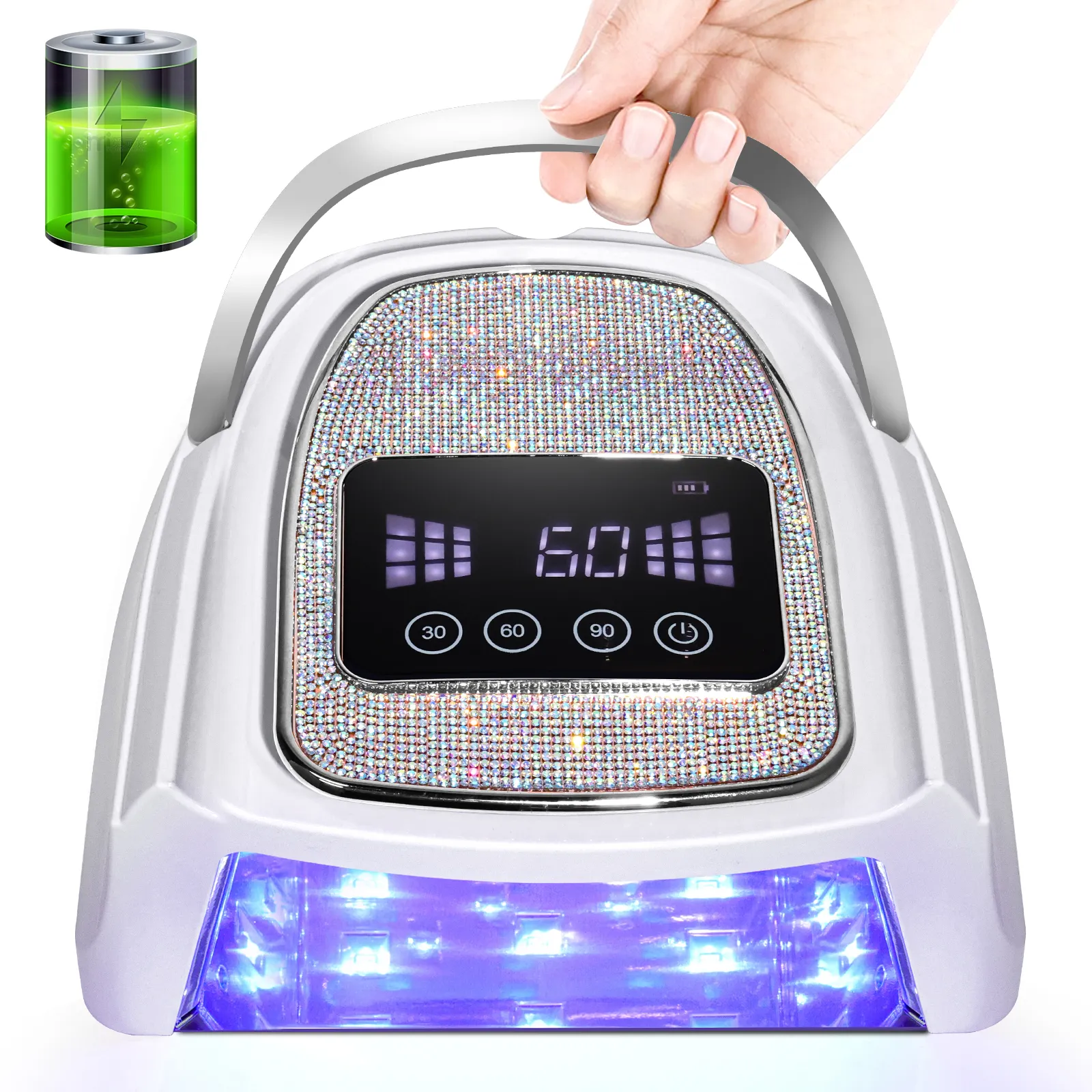 Rechargeable UV LED Nail Lamp, Cordless Lamp