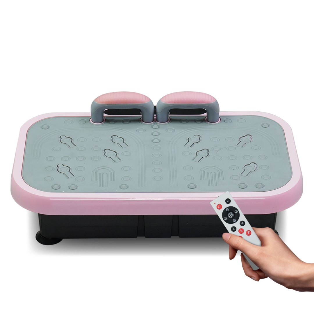Vibration Plate Fitness Platform With Handle Whole Body Exercise Machine With 120 Speed Levels, Lymphatic Drainage, Fat Burning, And Weight Loss, Perfect For Women, Men, And Home Gym Exercise - Image 1