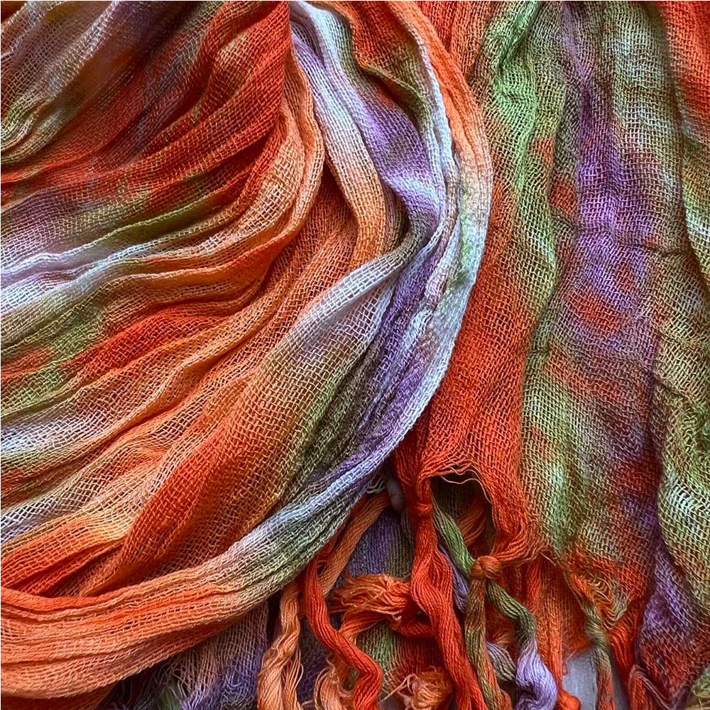 Lightweight Dress Scarf,Bold Orange Red Floral Pattern,pop To Neutrals,Versatile Everyday Scarf ,Pairs With All Casual Outfits,Office Appropriate Subtlety For Women Men