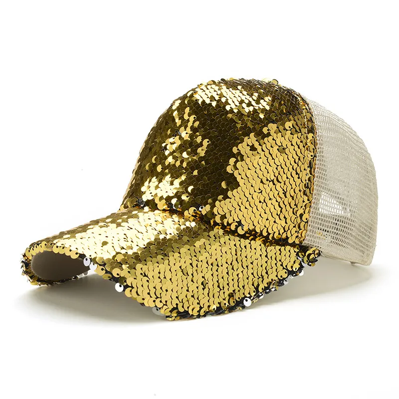 Flip Sequin Mesh Changes Color In Summer - Gold