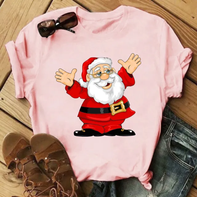 Christmas Print Ladies Short Sleeve 16Style - Shop at LoveMi