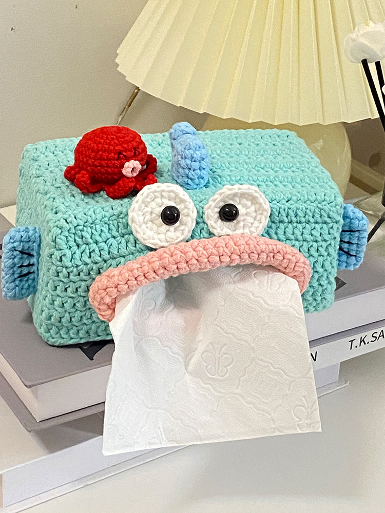 Title 4, Ugly Fish Handton Tissue Box Woven Diy Material...