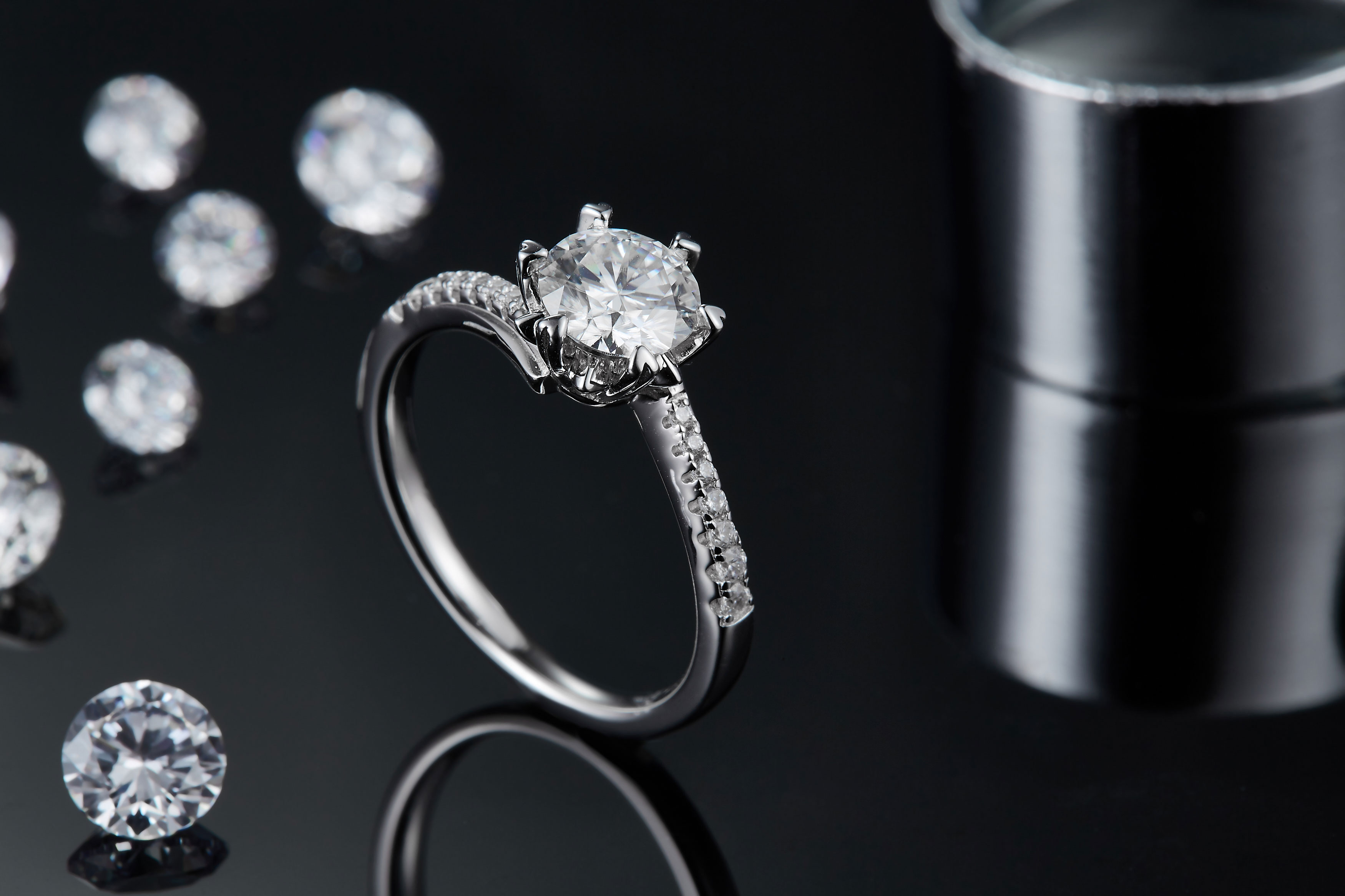 Moissanite Ring Side Profile