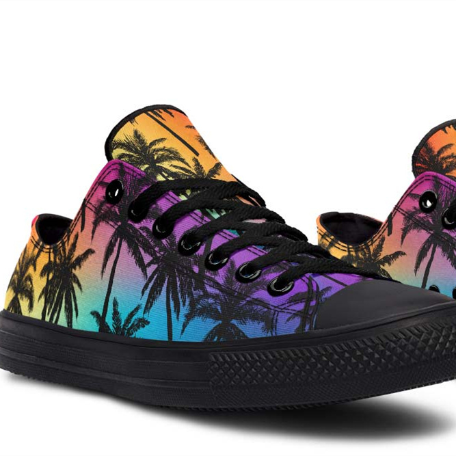 Fashion Printed Couple High Top Canvas Shoes