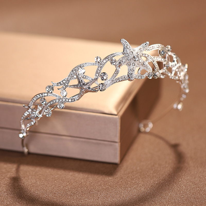 Title 5, Baroque Simple Elegant Crown Bridal Headdress F...