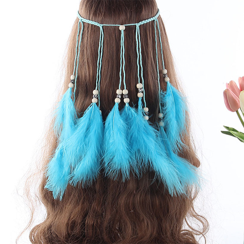 Title 3, Bohemian peacock feather hair band