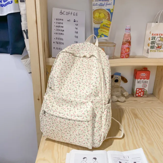 Mori Department Girl Backpack Small Fresh Floral Backpack Floral - Shop at LoveMi