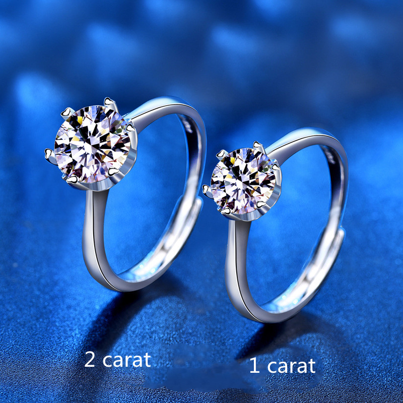 Ring Ladies Moissanite Ring Six Claw Jewelry