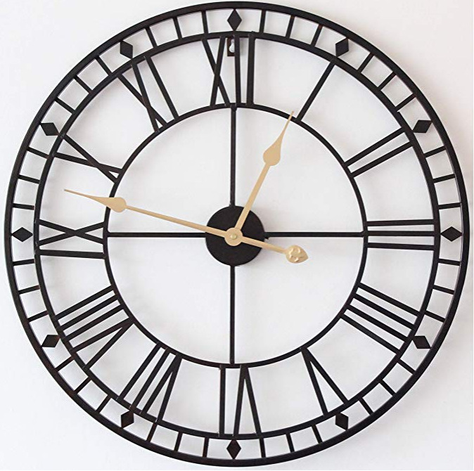 Wrought Iron Wall Clock, Quartz
