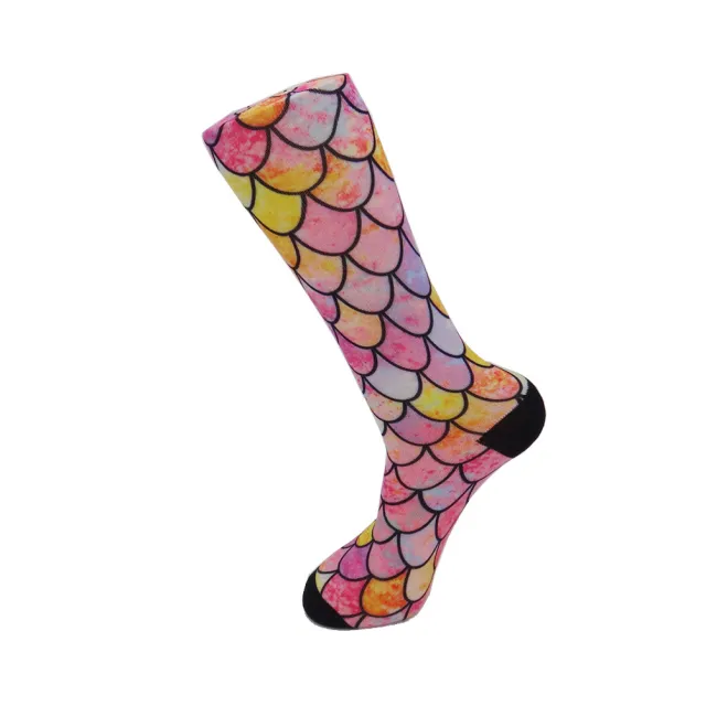 DIY Printed Socks With Fish Scale Pattern Pink - Shop at LoveMi