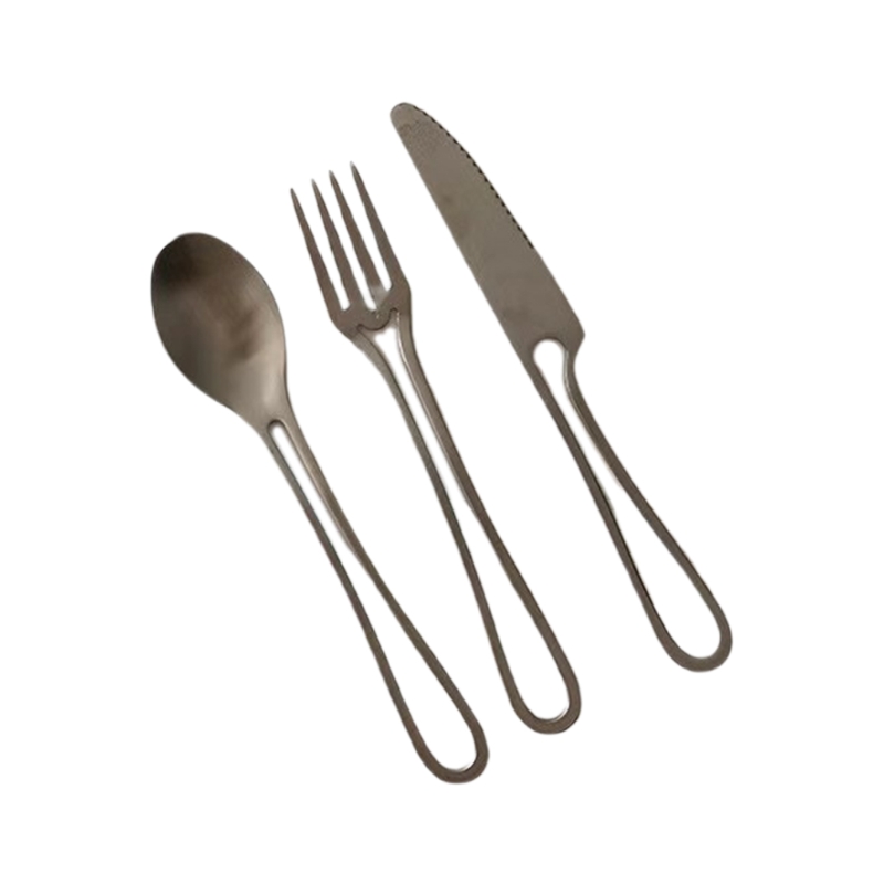 3pcssilver western food set