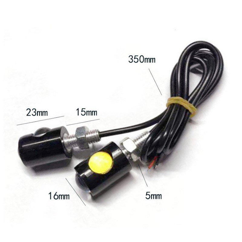 2X LED Black Micro Mini Tiny Small Indicators Turn Signal Motorcycle Motor Bike — image 8