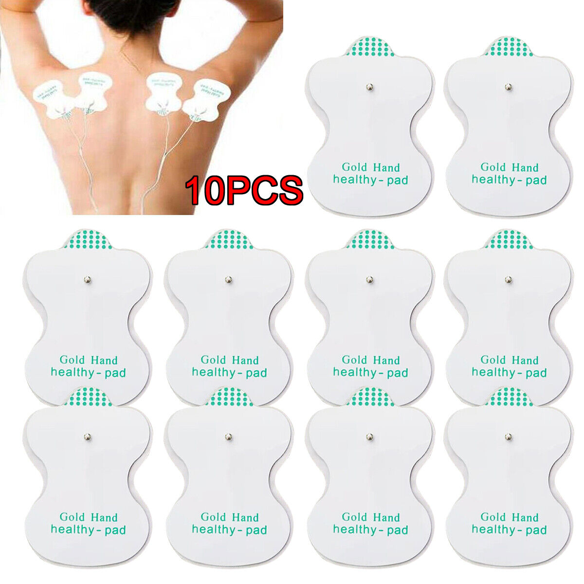 10Pcs Tens Machine Electrode Pads Replacement Massager Pad