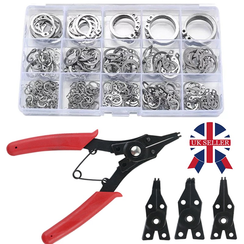 270PCS 304 Stainless Steel 8-26mm Set External Circlip Retaining Ring Assortment — image 8