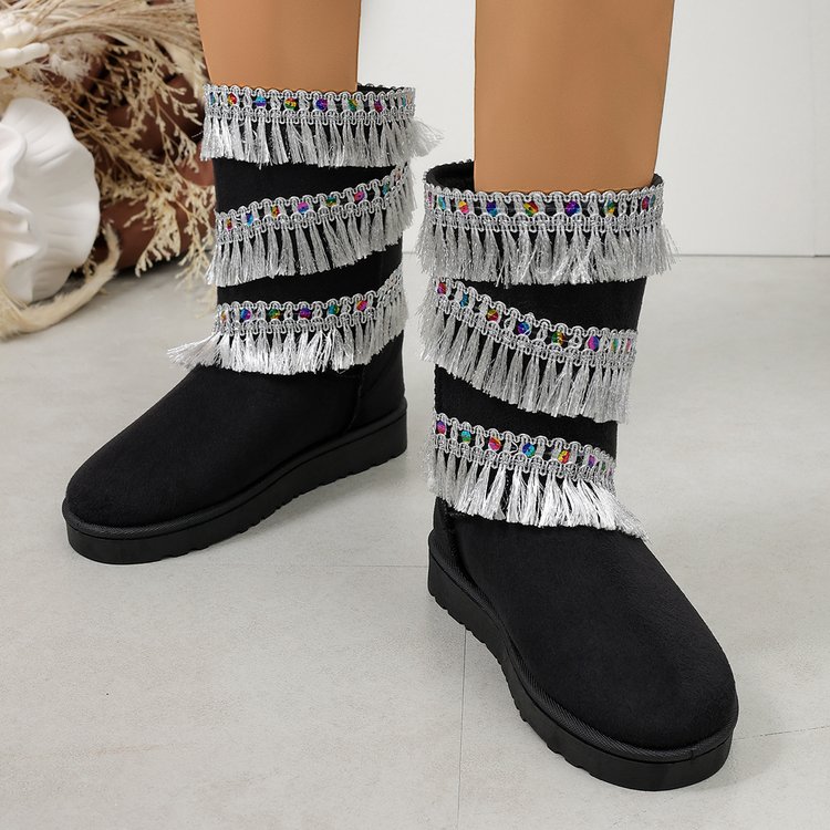 Faux Suede Snow Boots, picture 2 of 3