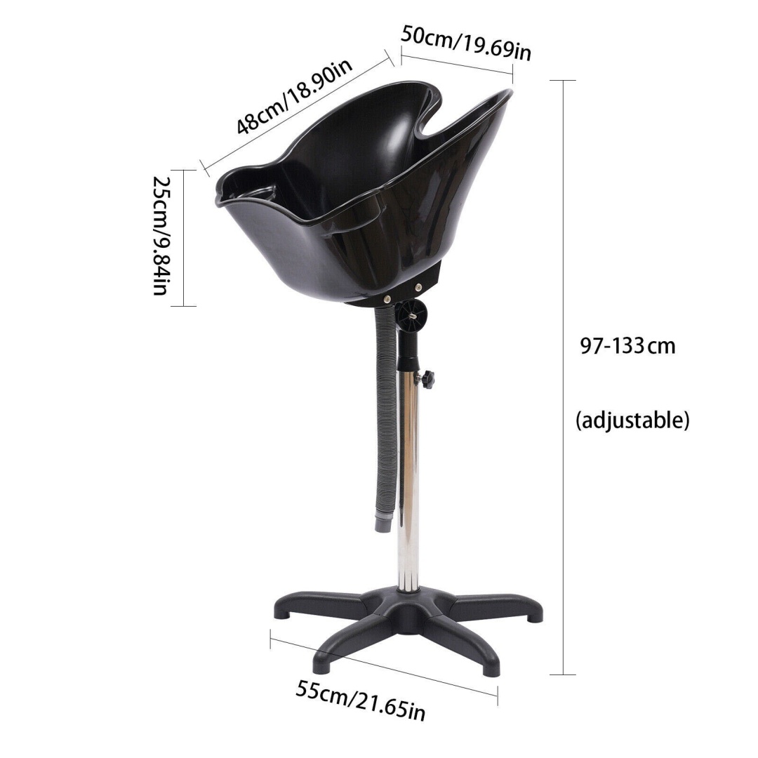 Mobile Portable Shampoo Sink Salon Hair Washing Basin BackWash Hairdresser — image 4