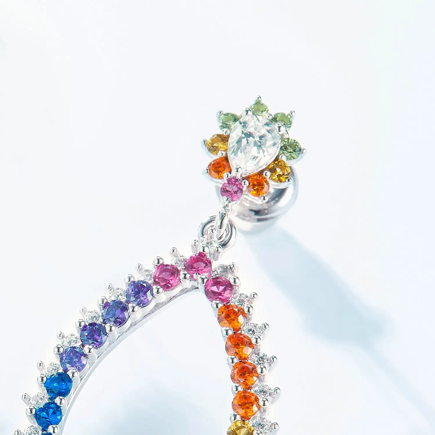 Women's Fashion Color Zirconium Earrings