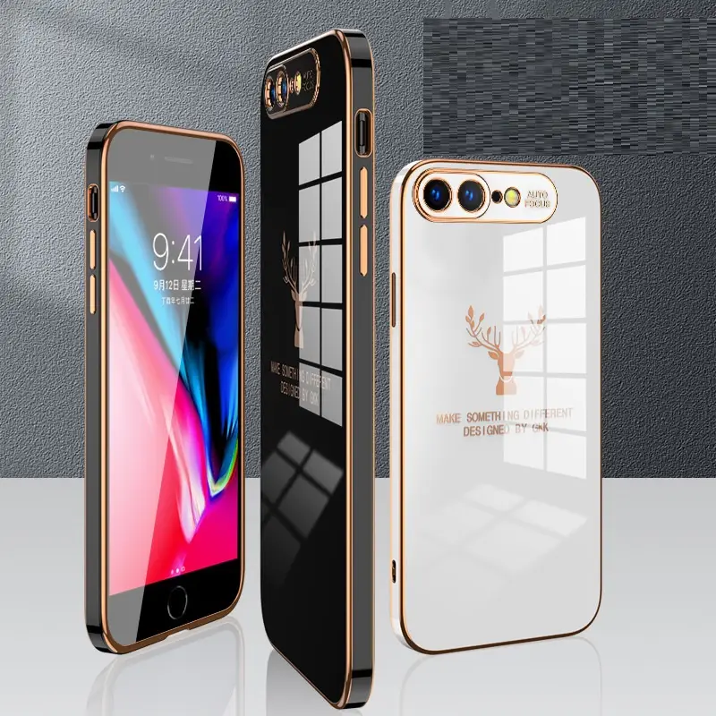 New Mobile Phone Case Ultra-thin Fine Hole Straight Edge Electroplating