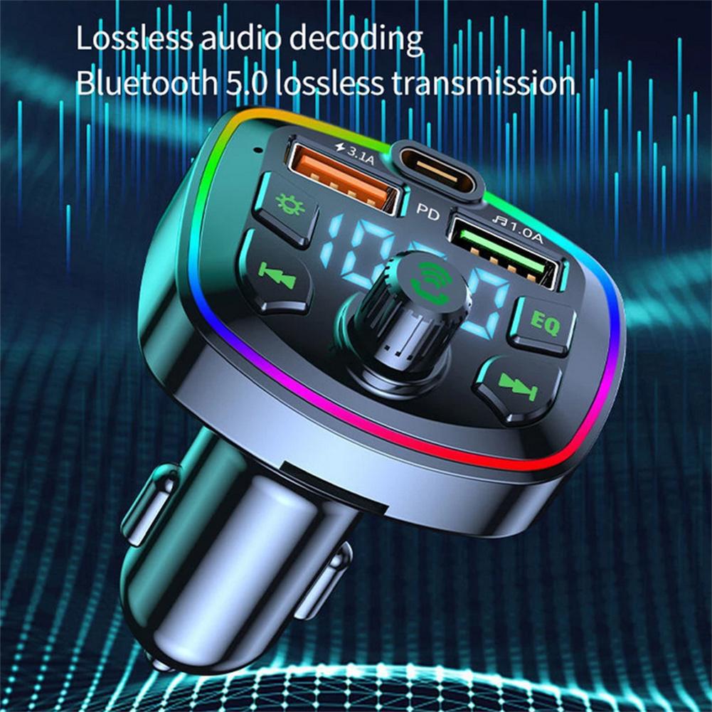 Cross-border New Bluetooth MP3 Car FM Frequency Digital Display Charger Player, Car Cigarette Lighter Fast Charger — foto 7