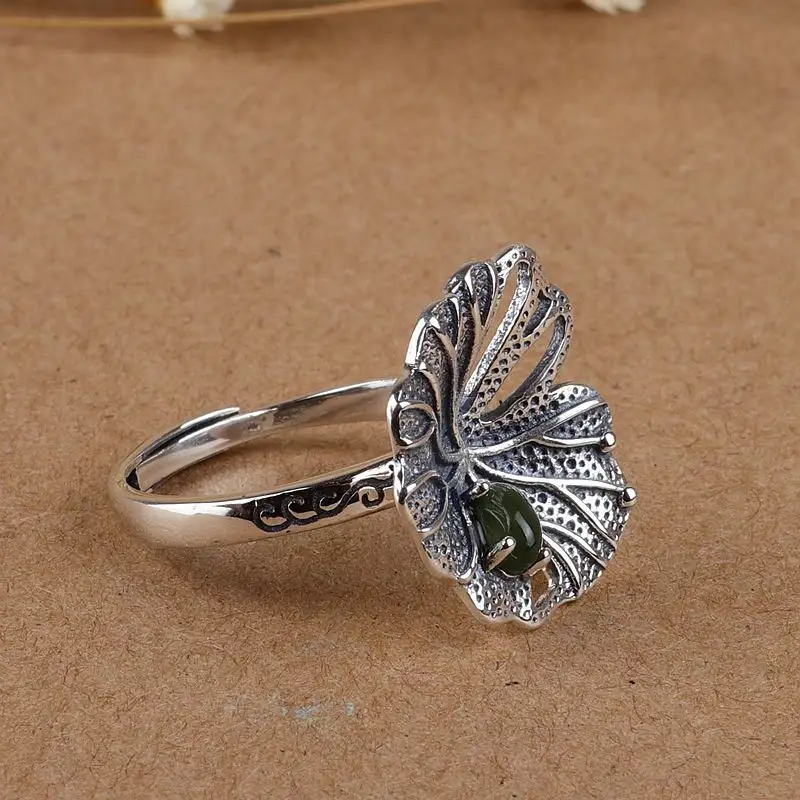 Golden Deer King S925 Silver Retro Thai Silver Craft Ring Wholesale