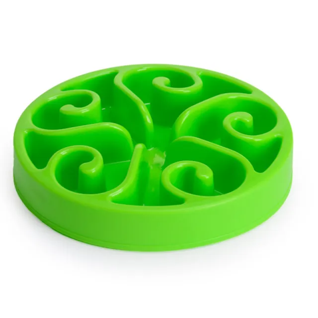 Pet Dog Slow Feeder Bowl Non Slip Anti Gulping Slower Food Feeding Dishes Eco Dog Bowl For Large Medium Small Dogs Puppy Measured Green - Shop at LoveMi