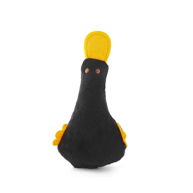 Cute Duck Pet Toys Dog Cat Plush Toy Squeak Sound Dog Toys Catnip Toy Dog Chew Toy For Small Large Dogs Training Accessories Black - Shop at LoveMi