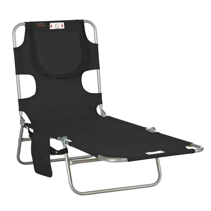 Folding Outdoor Chaise Lounge Sun Tanning Chair