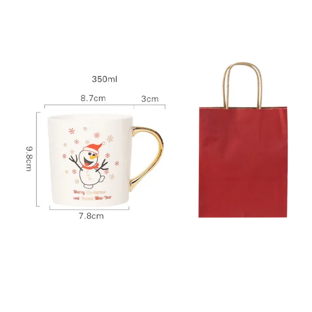 Christmas Gift Ceramic Couple Coffee Cup Snowman - Shop at LoveMi