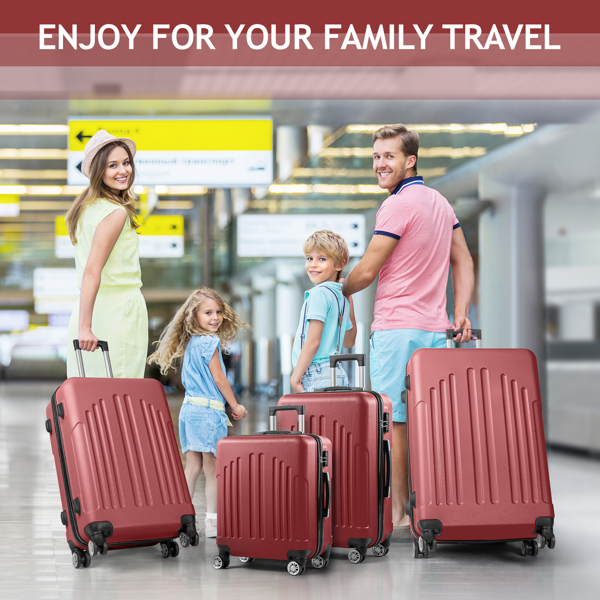 Curved Vertical Stripe 4-in-1 Trolley Case 16in 20in 24in 28in ABS Aluminum Alloy Tie Rod — foto 17