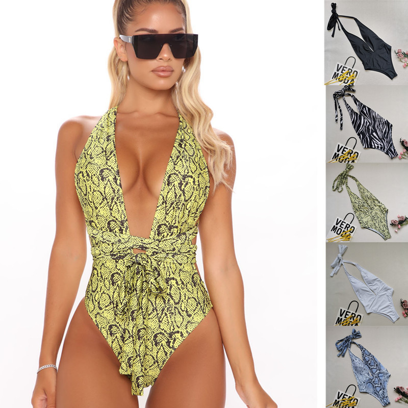 European And American One Piece Swimsuit Plus Size Solid Color - Image 4