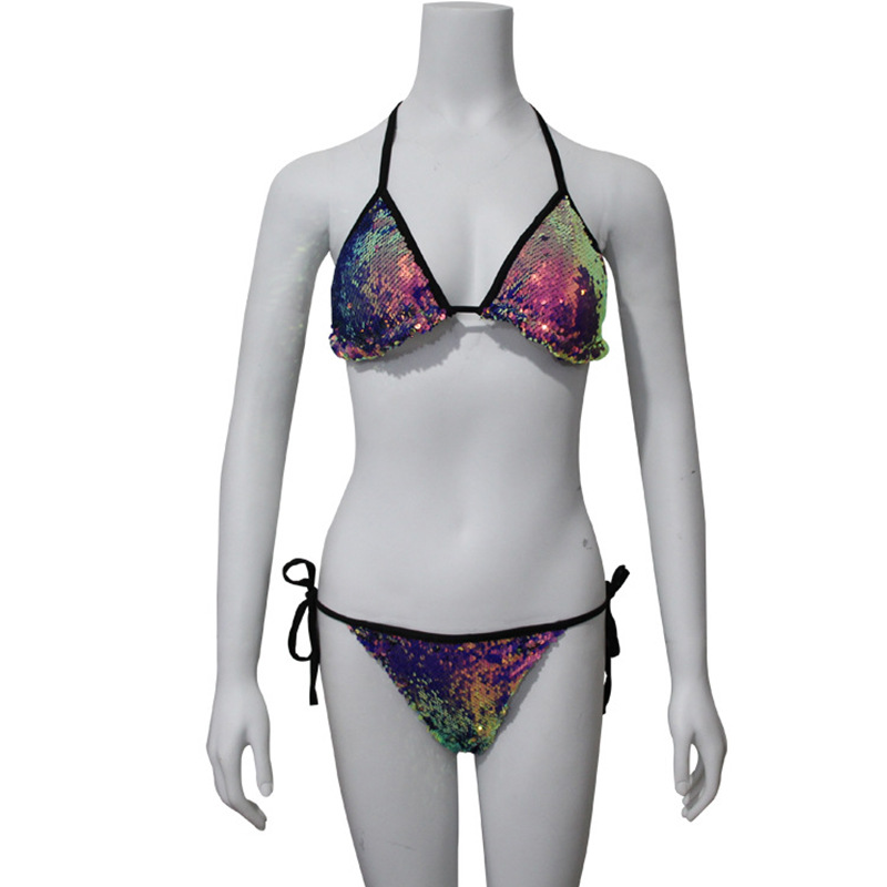 Title 5, Tweedelige dames bikini, driehoekig met glitter...