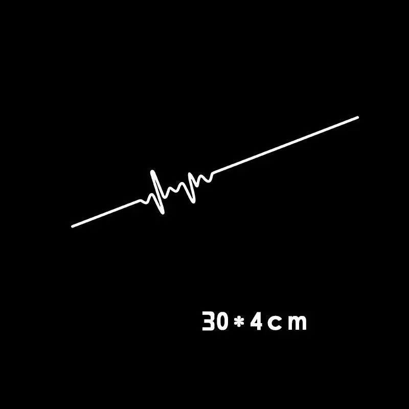 Car Electrocardiogram Creative Sound Wave Chart Sticker