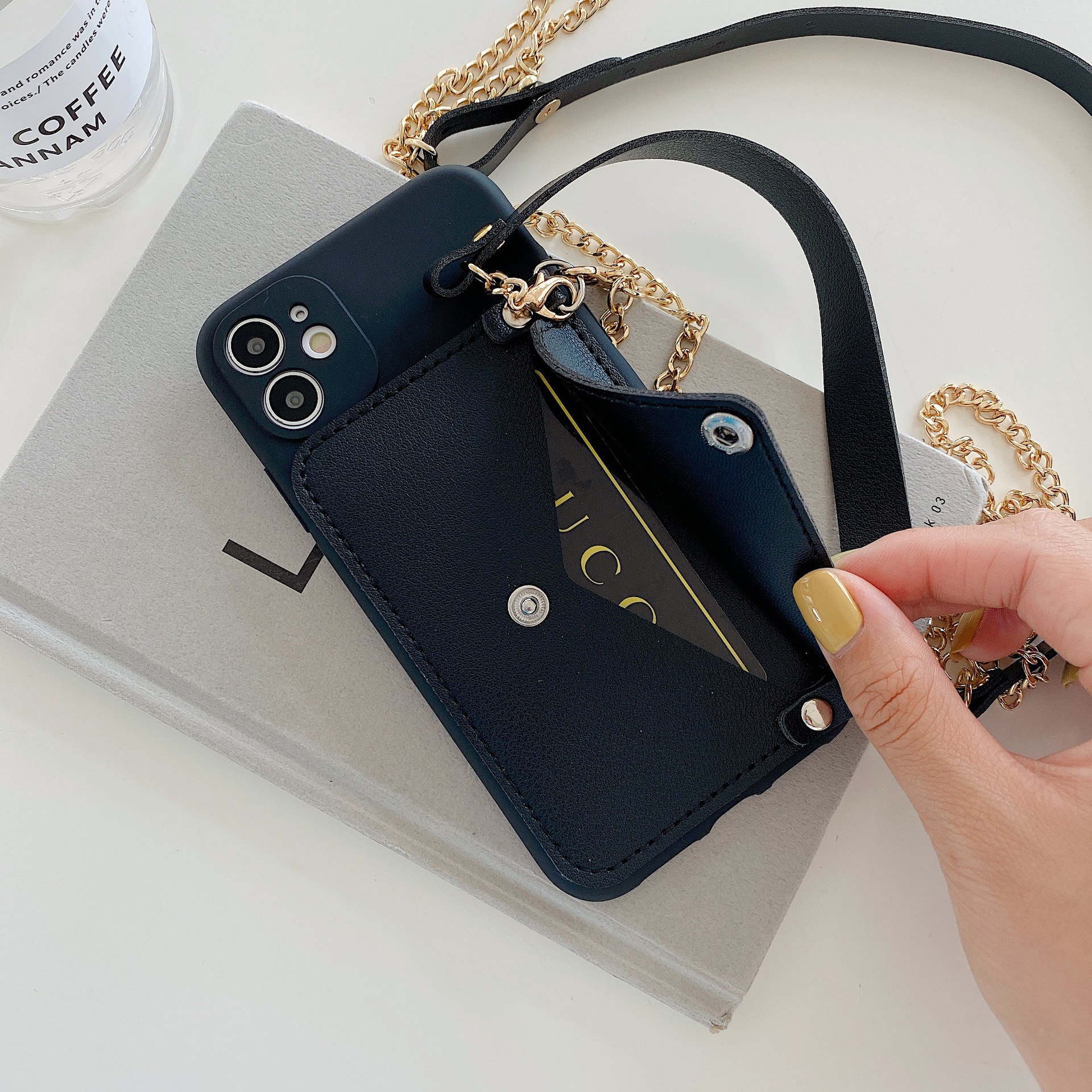 Handheld Messenger Rope Mobile Phone Case With Card Bag - Image 6