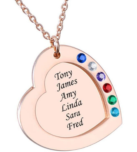Titanium Steel Hollow Personality Lettering Heart-shaped Necklace