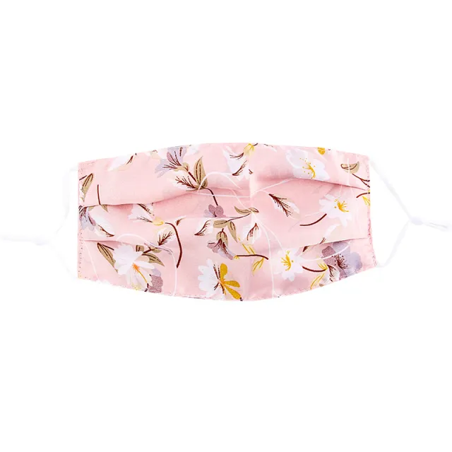 Cool Ladies Ice Silk Print Breathable Sunshade Mask Rice Powder Flower Color - Shop at LoveMi