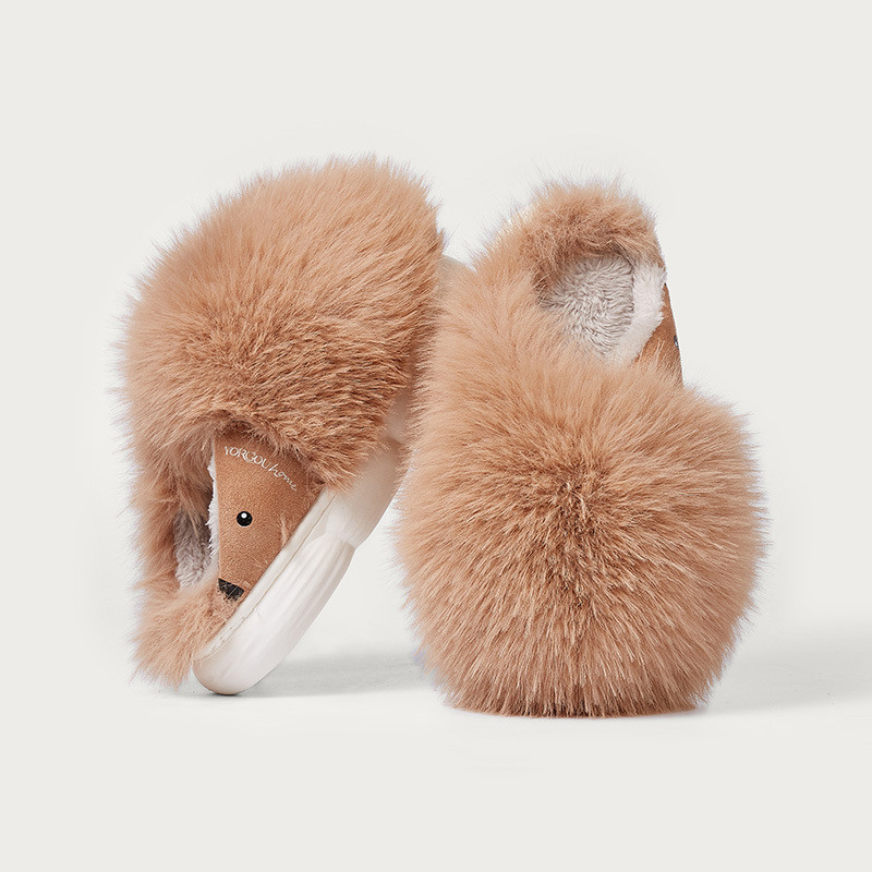 Title 4, Cute Little Hedgehog Cotton Slippers Female Aut...