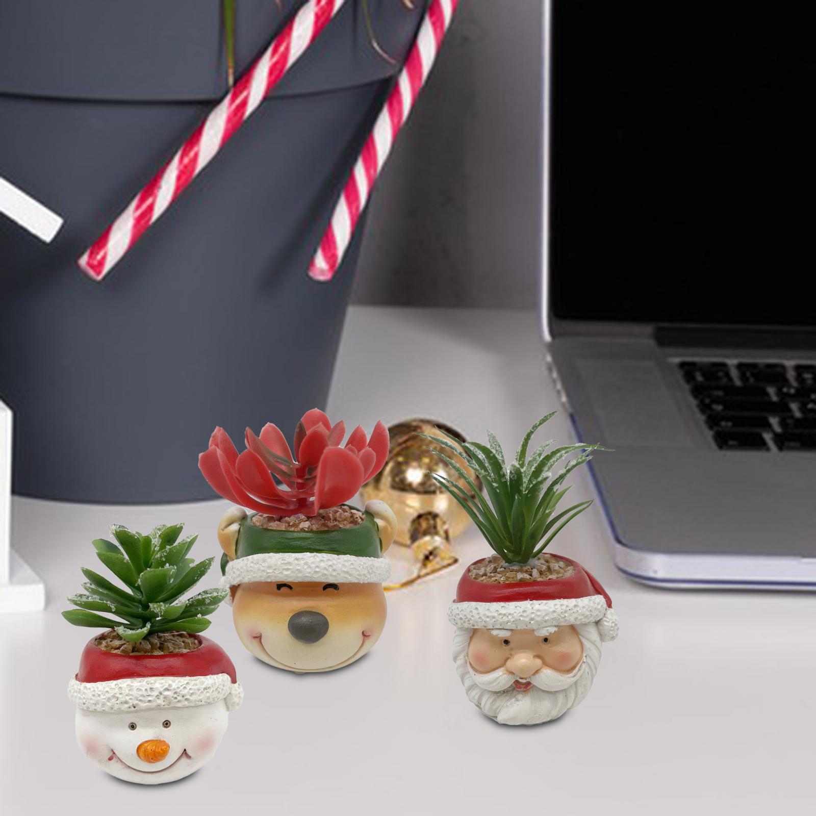 Title 1, Christmas Simulation Succulent Plant Pot Resin ...