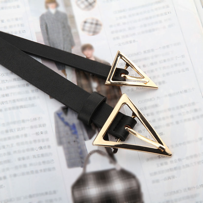 Title 2, Ladies Triangle Fashion Decorative Thin Leather...