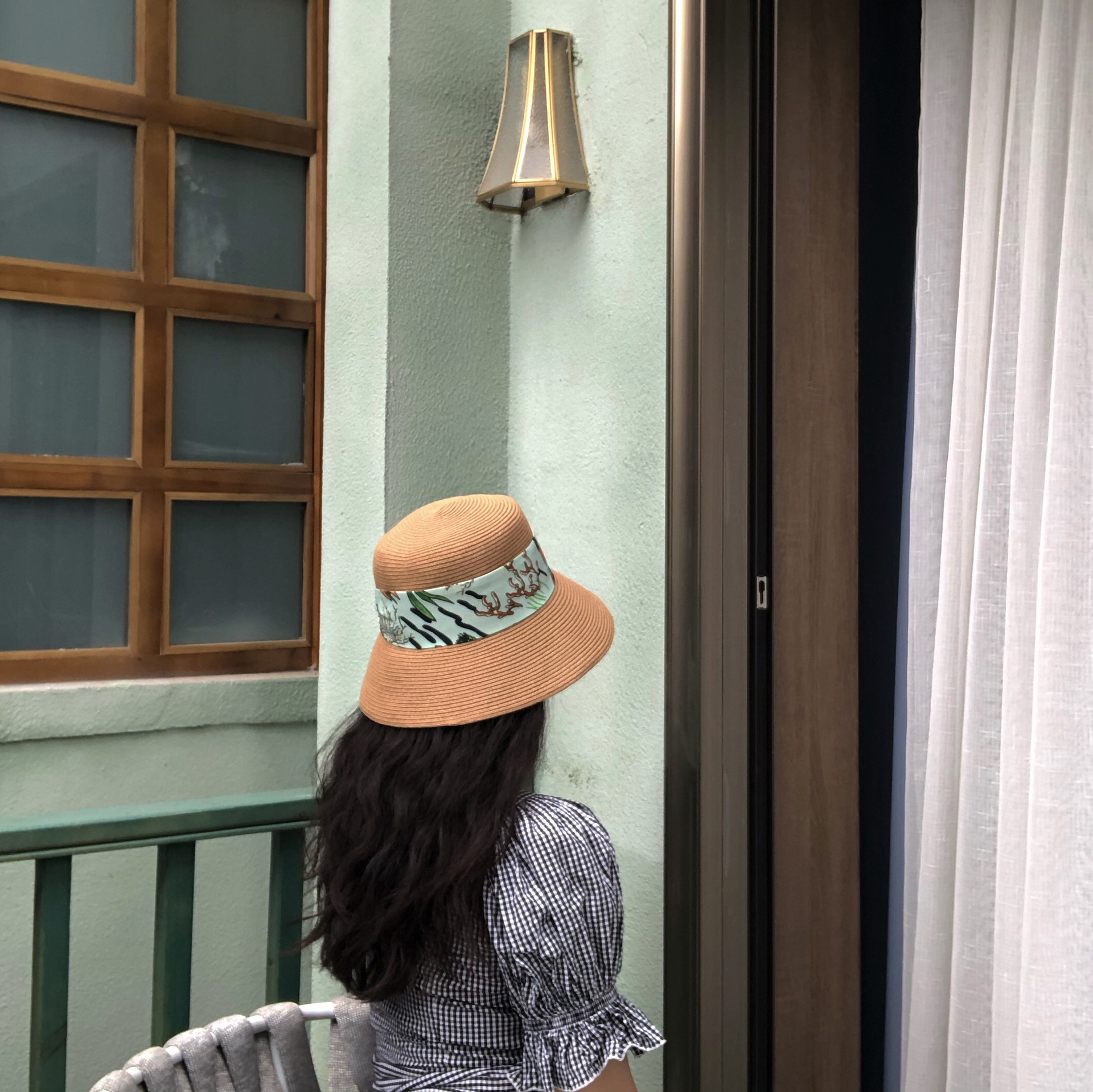 Holiday French Vintage Hepburn Straw Fisherman Hat