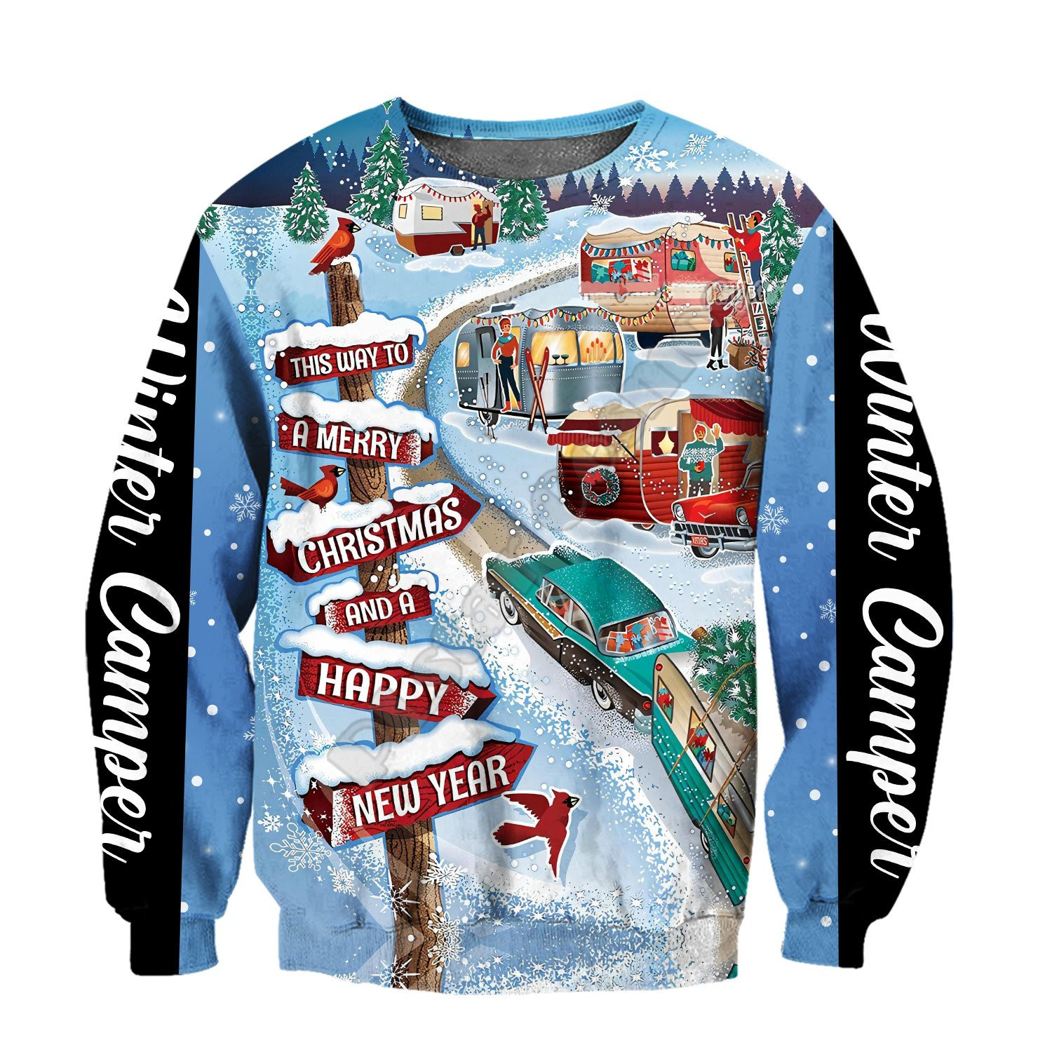 Sweatshirt 3D Digital Christmas Print Top Men's Loose Casual